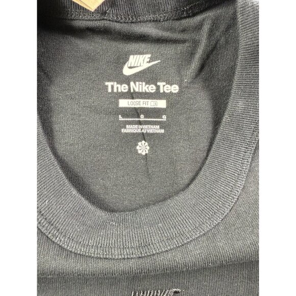 Nike Shirt Tee Mens Large Black Max 90 Loose Fit Embroidered Swoosh DO7392-010 - Picture 4 of 13